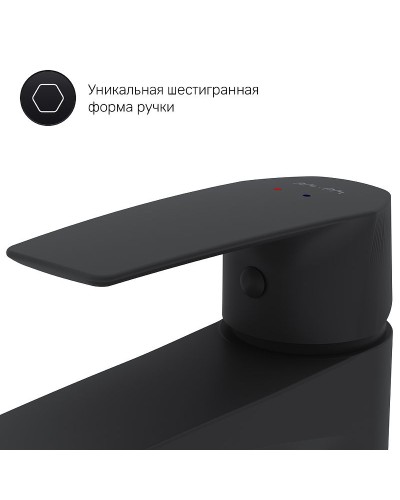Смеситель для раковины AM.PM Gem F90A02122 Черный