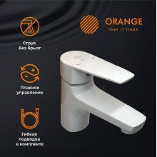 Смеситель для раковины Orange Loop M26-021W Белый