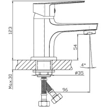 Смеситель для раковины Orange Loop M26-021W Белый