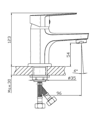 Смеситель для раковины Orange Loop M26-021W Белый