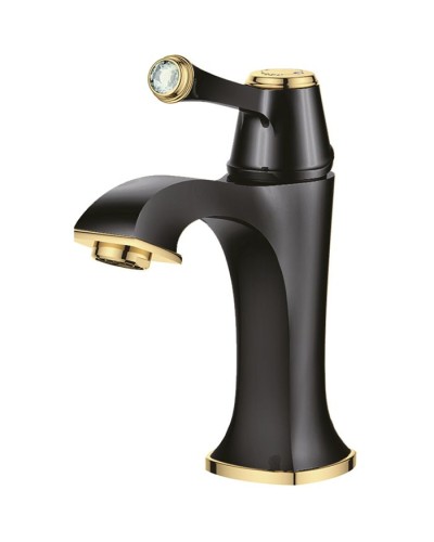 Смеситель для раковины Creavit Elegant EG1500-S Черный Золото