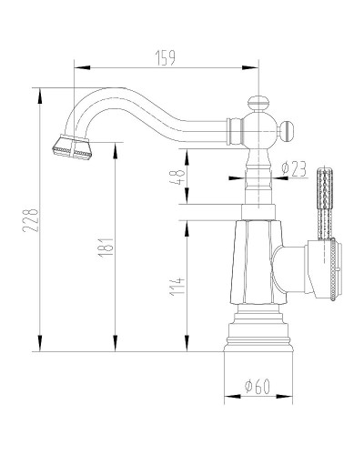 Смеситель для раковины Lemark Jasmine LM6604ORB Черная бронза