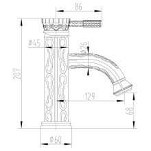 Смеситель для раковины Lemark Jasmine LM6606ORB Черная бронза