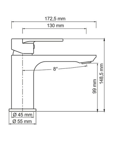 Смеситель для раковины WasserKRAFT Mindel 8503 Белый матовый
