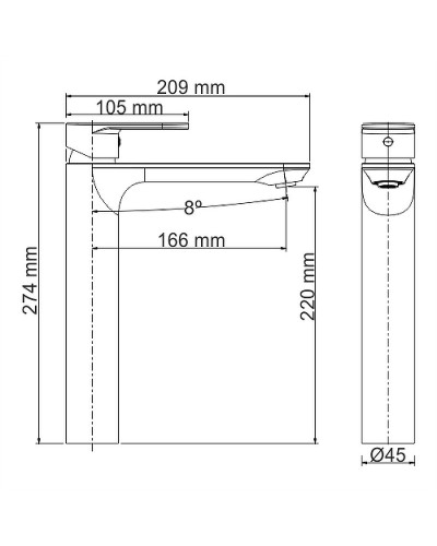 Смеситель для раковины WasserKRAFT Mindel 8503H Белый матовый