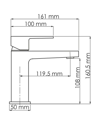 Смеситель для раковины WasserKRAFT Abens 2003 Чёрный матовый