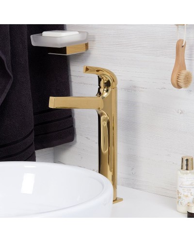 Смеситель для раковины WasserKRAFT Sauer 7103H Золото