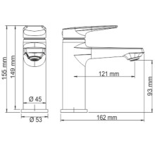 Смеситель для раковины WasserKRAFT Glan 6603 Черный глянцевый