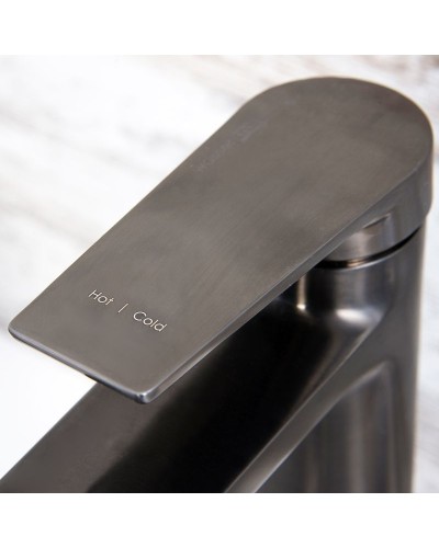 Смеситель для раковины WasserKRAFT Wiese 8403 Оружейная сталь