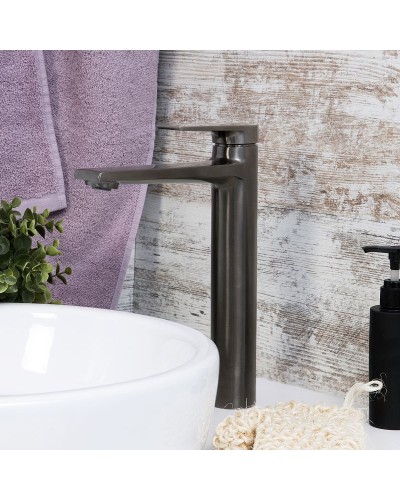 Смеситель для раковины WasserKRAFT Wiese 8403H Оружейная сталь