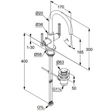 Смеситель для раковины Kludi Nova Fonte 201180515 Хром
