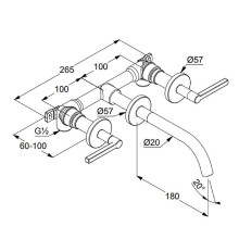 Смеситель для раковины Kludi Nova Fonte 201440515 Хром
