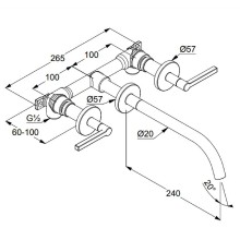 Смеситель для раковины Kludi Nova Fonte 201460515 Хром