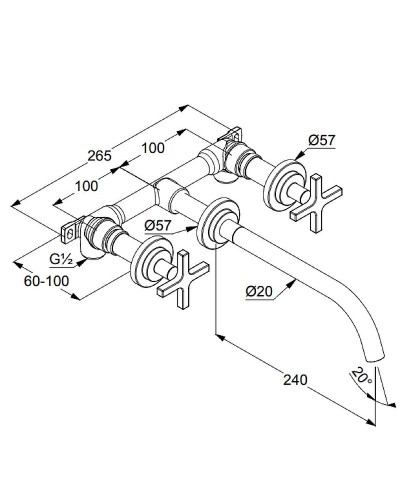 Смеситель для раковины Kludi Nova Fonte 201460520 Хром