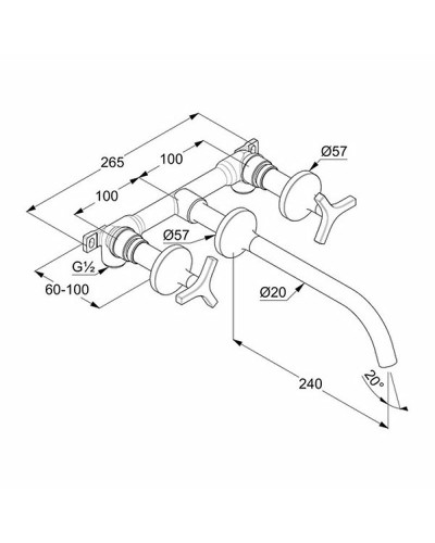 Смеситель для раковины Kludi Nova Fonte 201460539 Хром