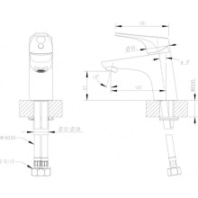 Смеситель для раковины Bravat Drop-D F148162C