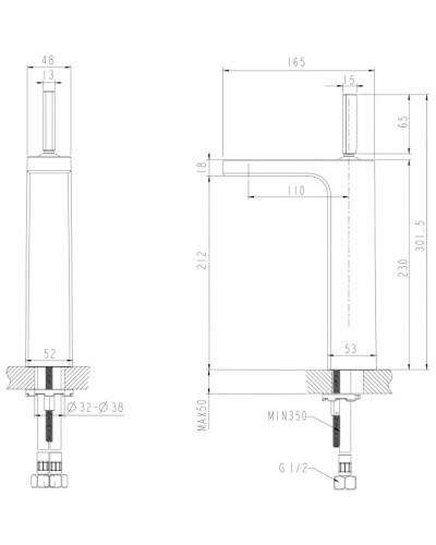 Смеситель для раковины Bravat Spring F179113C-A