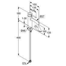 Смеситель для раковины Kludi Bozz 382820576 Хром