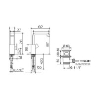 Смеситель для раковины с донным клапаном KEUCO Edition 300 53002010000