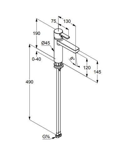 Смеситель для раковины Kludi Zenta 382650575 Хром
