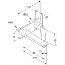 Смеситель для раковины Kludi Balance 522468775 Черный Хром