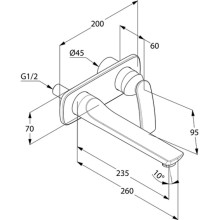 Смеситель для раковины Kludi Balance 522478775 Черный Хром