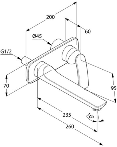 Смеситель для раковины Kludi Balance 522478775 Черный Хром