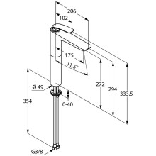 Смеситель для раковины Kludi Balance 522988775 Черный Хром