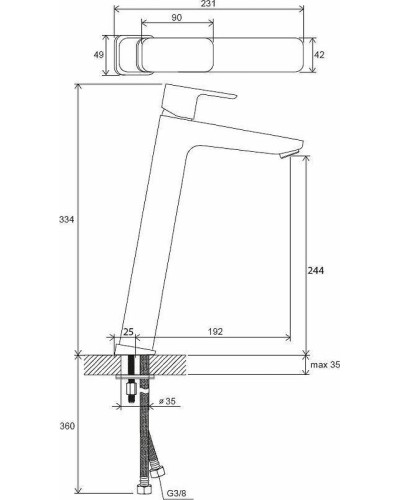 Смеситель для раковины Ravak 10° Free TD F 015.00 X070130 Хром