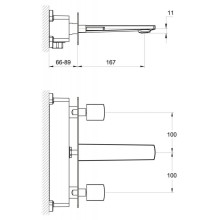 Смеситель для раковины-чаши без донного клапана BelBagno Carin CAR-BLI-CRM