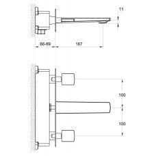 Смеситель для раковины-чаши без донного клапана BelBagno Carin CAR-BLI-CRM