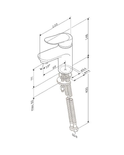 Смеситель для раковины AM.PM Sunny F85C02100 Хром