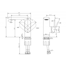 Смеситель для раковины без донного клапана BelBagno Ferrano FER-LVM-CRM
