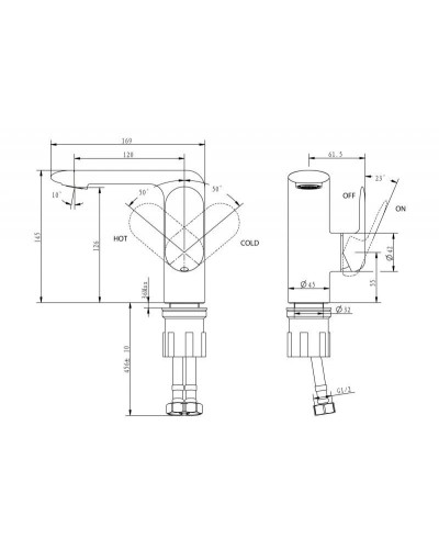 Смеситель для раковины без донного клапана BelBagno Ferrano FER-LVM-CRM
