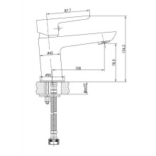 Смеситель для раковины без донного клапана BelBagno Rowena ROW-LVM-CRM