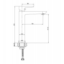 Смеситель для раковины-чаши без донного клапана BelBagno Rowena ROW-LMC-CRM