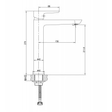 Смеситель для раковины-чаши без донного клапана BelBagno Rowena ROW-LMC-CRM
