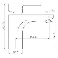 Смеситель для раковины без донного клапана BelBagno Loyd LOY-LVM-CRM