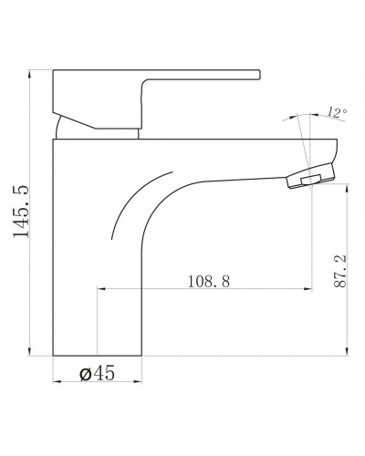 Смеситель для раковины без донного клапана BelBagno Loyd LOY-LVM-CRM