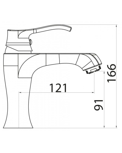 Смеситель для раковины без донного клапана BelBagno Trula TRU-LVM-CRM