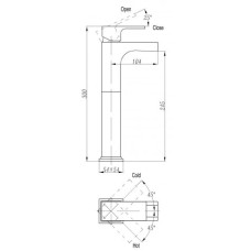 Смеситель для раковины-чаши без донного клапана BelBagno Fonte FON-LMC-CRM