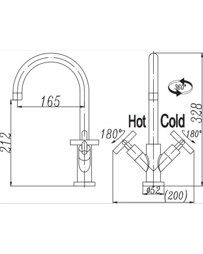 Смеситель для раковины без донного клапана BelBagno Vittoria BRE-LVM-CRM