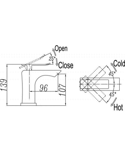 Смеситель для раковины без донного клапана BelBagno Ticino TIC-LVM-CRM