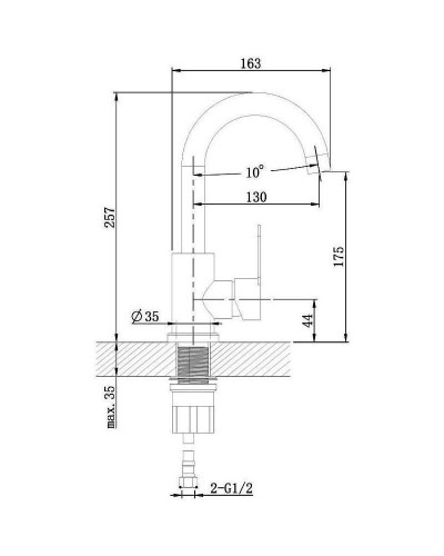 Смеситель для раковины Orange Steel M99-011ni Никель