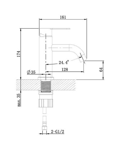 Смеситель для раковины Orange Steel M99-021ni Никель