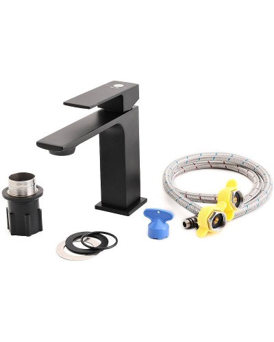 Смеситель для раковины Orange Lutz M04-021b Черный