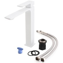 Смеситель для раковины Orange Lutz M04-121w Белый