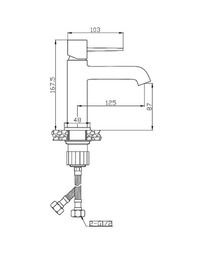 Смеситель для раковины Orange Karl M05-021w Белый