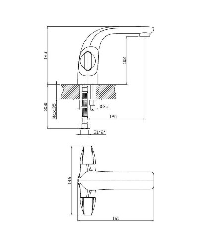 Смеситель для раковины Orange Lotos M32-021cr Хром