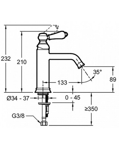Смеситель для раковины Jacob Delafon Louise E24360-CP Хром